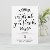 Invitation Rustic Thanksgiving (Debout devant)