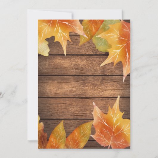 Invitation Rustic Thanksgiving Diner (Dos)