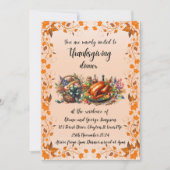 Invitation Rustic Thanksgiving Diner (Devant)