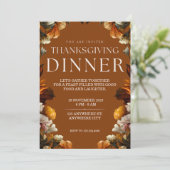 Invitation Rustic Thanksgiving Diner (Debout devant)