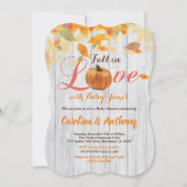 Invitation Rustic tombe dans l'invitation baby shower d'amour (Devant)