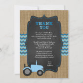 Invitation Rustic Tractor BOY Baby shower Merci Invitatiatiat (Devant)