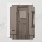 Invitation Rustic Train Railroad Crossing 4e fête d'anniversa (Dos)