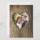 Invitation Rustic Tree Bark Mariage Dîner de répétition photo (Dos)