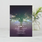 Invitation Rustic Tree String Lights Jardin de répétition Dîn (Debout devant)