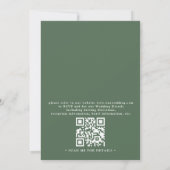 Invitation Rustic Trees Pine Forest  Elegant QR Code Wedding (Dos)