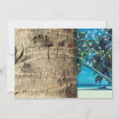 Invitation Rustic Tropical Beach Destination Mariage (Dos)