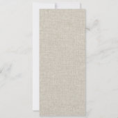 Invitation Rustic Tropical Palm Beach Shack Menu Mariage (Dos)