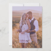 Invitation Rustic Twine Burlap Lavender Boho Photo Wedding (Dos)