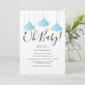 Invitation Rustic Twinkle Twinkle Oh Baby Baby shower (Debout devant)