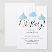 Invitation Rustic Twinkle Twinkle Oh Baby Baby shower (Devant / Derrière)