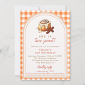 Invitation Rustic Two Sweet Cinnamon Roll 2e fête d'anniversa (Devant)