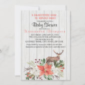Invitation Rustic Un Petit Cerf Est Presque Là Baby shower (Devant)