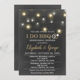 Invitation Rustic Vintage Chalk I Do BBQ Rehearer Dîner En