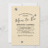 Invitation Rustic Vintage Maman à Bee Baby shower (Devant)