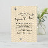 Invitation Rustic Vintage Maman à Bee Baby shower (Debout devant)