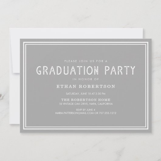 Invitation Rustic Vintage Photo Graduation Party (Dos)
