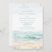 Invitation Rustic Watercolor Beach Bridal Shower (Devant)