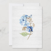 Invitation Rustic Watercolor Beach Floral Ancre Mariage (Dos)