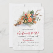 Invitation Rustic Watercolor Christmas Botanical Arrangement (Devant)