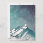 Invitation Rustic Watercolor Mountains Pine Enregistrer La Da (Dos)