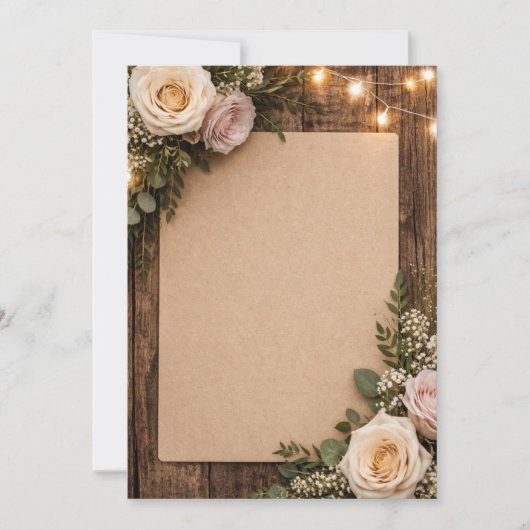 Invitation rustic wedding  (Devant)