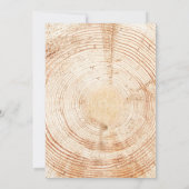 Invitation Rustic wedding wood slice Country Barn Woodland  (Dos)