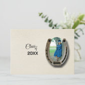 Invitation Rustic Western College Graduation Announcement  (Debout devant)