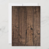 Invitation Rustic Western Cowgirl Enregistrer la date Anniver (Dos)