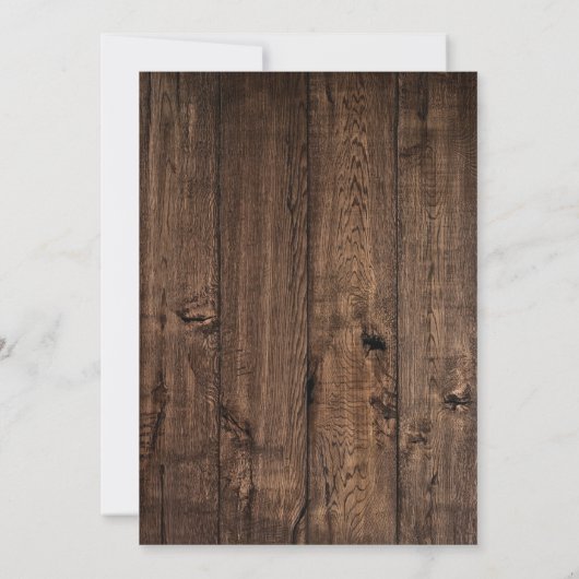 Invitation Rustic Western Cowgirl Enregistrer la date Anniver (Dos)