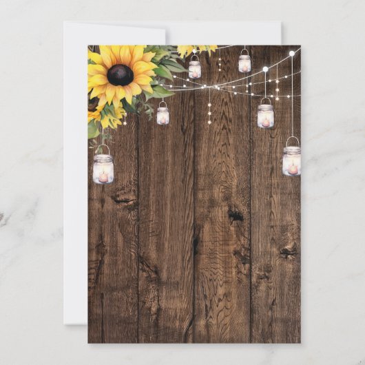 Invitation Rustic Western Enregistrer le Mariage de date (Dos)