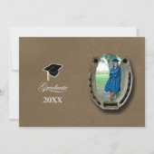 Invitation Rustic Western Hi-School Graduation Announcement  (Devant)