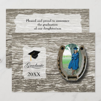 Invitation Rustic Western Hi-School Graduation Announcement 