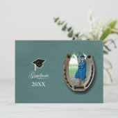 Invitation Rustic Western Hi-School Graduation Announcement  (Debout devant)