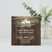 Invitation Rustic Western La chasse est au-dessus du Mariage  (Debout devant)