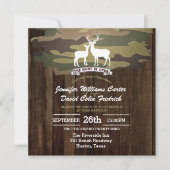 Invitation Rustic Western La chasse est au-dessus du Mariage  (Devant)