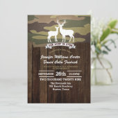 Invitation Rustic Western La chasse est au-dessus du Mariage  (Debout devant)