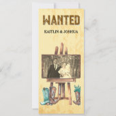 Invitation Rustic Western Mariage 🤠 Country Reception Menu (Dos)