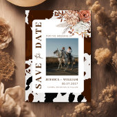 Invitation Rustic Western Photo Mariage Cowboy enregistrer la