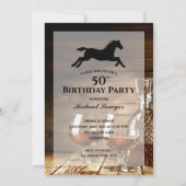 Invitation Rustic Whiskey 50e fête d'anniversaire (Devant)