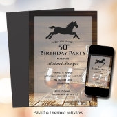 Invitation Rustic Whiskey 50e fête d'anniversaire