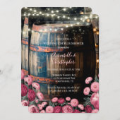 Invitation Rustic Whiskey Barrel Mariage Couples Douche (Devant / Derrière)