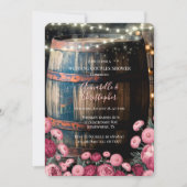Invitation Rustic Whiskey Barrel Mariage Couples Douche (Devant)