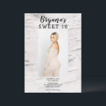 Invitation Rustic White Birch Photo tendance Modern Sweet 16<br><div class="desc">Customisez comme vous voulez.</div>