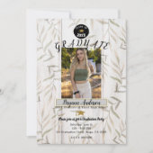 Invitation Rustic White Botanical Photo Party (Devant)