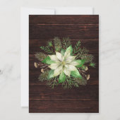 Invitation Rustic White Poinsettia and Robin Christmas (Dos)