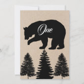 Invitation Rustic Wild One Aventure Première fête d'anniversa (Dos)
