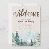 Invitation Rustic Wild Un 1er anniversaire (Devant)