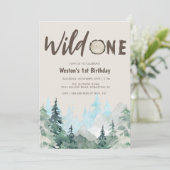 Invitation Rustic Wild Un 1er anniversaire (Debout devant)