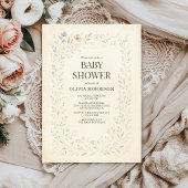 Invitation Rustic Wildflower Garden Boho Baby Shower